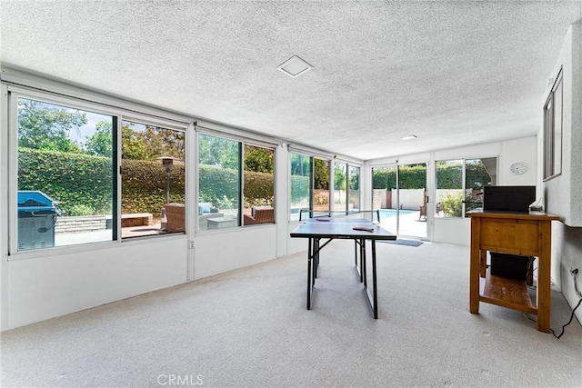 2117 N Westwood Ave, Santa Ana, CA 92706 - rec room featuring a textured ceiling and carpet