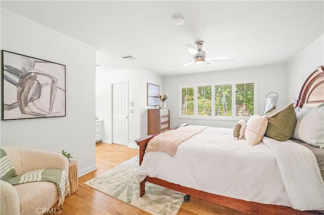 10601 Eton Ave, Chatsworth, CA 91311 - bedroom featuring light wood-style floors and ceiling fan