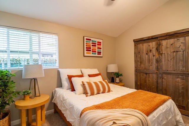3721 Chamoune Ave, San Diego, CA 92105 - bedroom featuring vaulted ceiling and carpet
