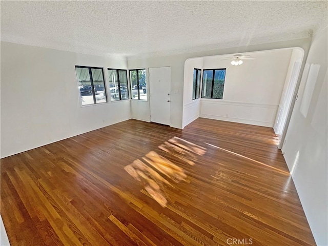 2334 N Keystone St, Burbank, CA 91504 - unfurnished room with a textured ceiling, wood finished floors, and a ceiling fan
