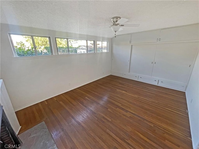 2334 N Keystone St, Burbank, CA 91504 - unfurnished bedroom with a textured ceiling, wood finished floors, and a ceiling fan