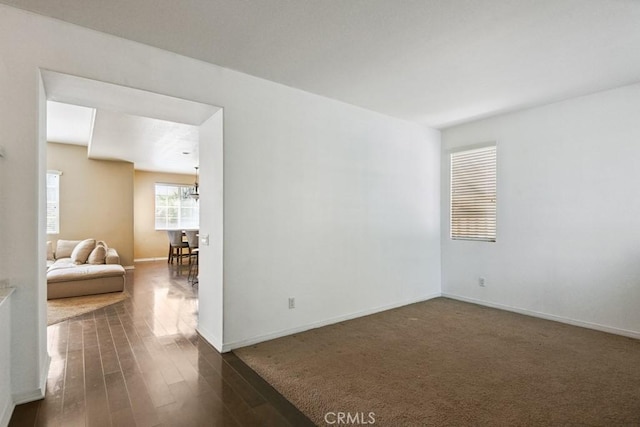 53085 Memorial St, Lake Elsinore, CA 92532 - empty room with baseboards and dark wood finished floors