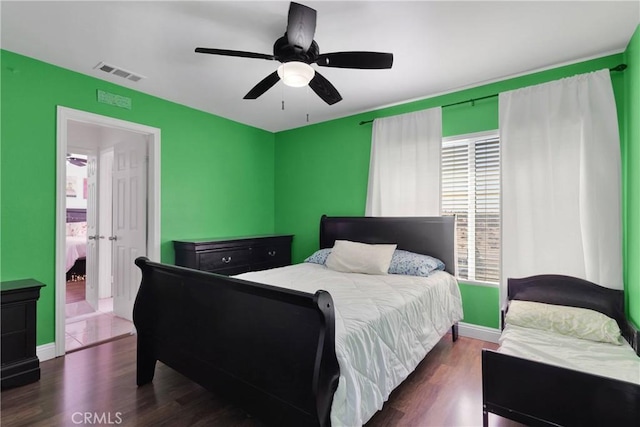 13695 Mesa Linda Ave, Victorville, CA 92392 - bedroom featuring wood finished floors and a ceiling fan