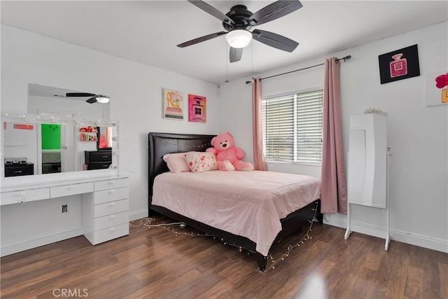 13695 Mesa Linda Ave, Victorville, CA 92392 - bedroom featuring wood finished floors and ceiling fan