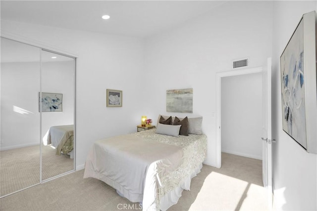 5042 Olympic Dr, Los Alamitos, CA 90720 - carpeted bedroom with recessed lighting and a closet