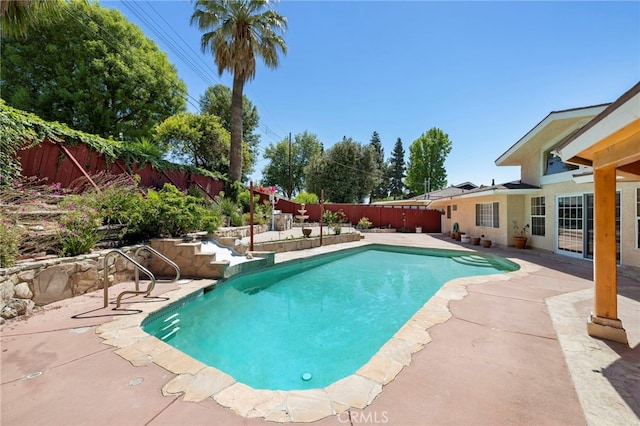 18409 Los Alimos St, Porter Ranch, CA 91326 - view of pool featuring a fenced backyard and a patio area