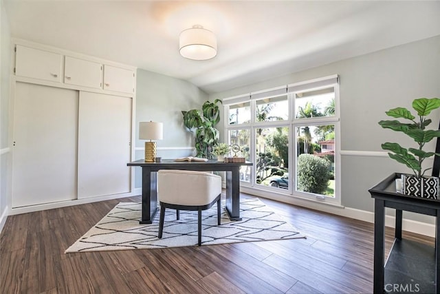 341 Cumberland Rd, Glendale, CA 91202 - dining space featuring dark wood-style floors and a desk