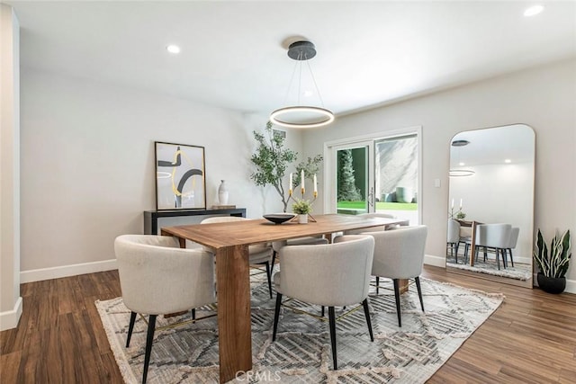 341 Cumberland Rd, Glendale, CA 91202 - dining room with wood finished floors and recessed lighting