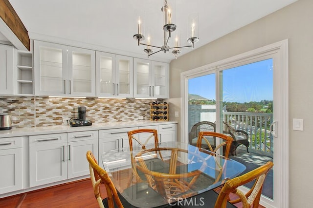 32332 Calle Linda, Dana Point, CA 92629 - dining room featuring a chandelier and dark wood-style floors
