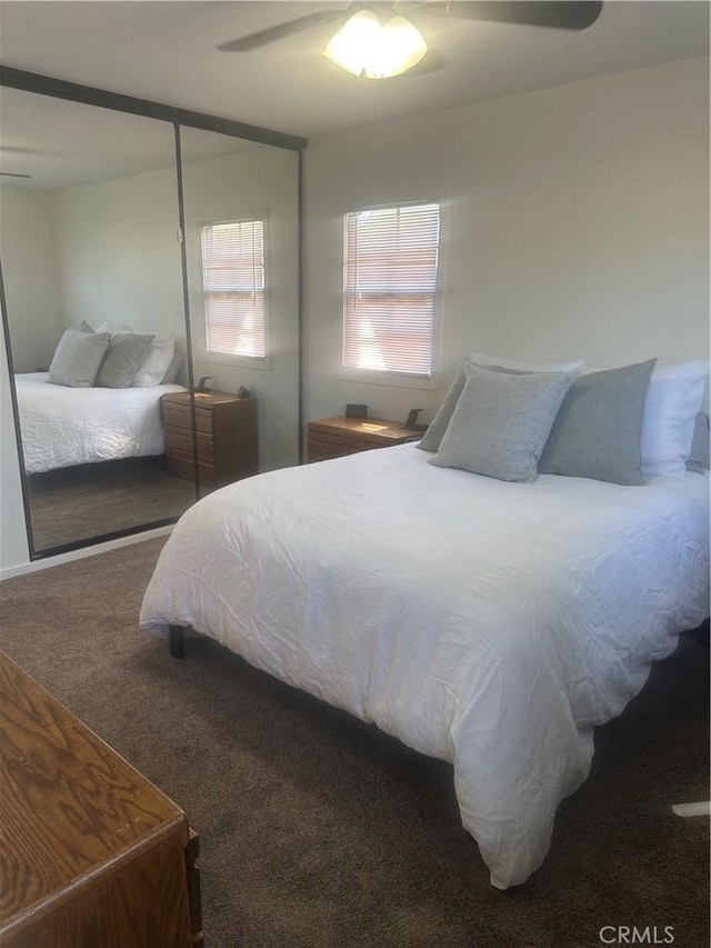 1024 W Pine St, West Covina, CA 91790 - carpeted bedroom with a ceiling fan