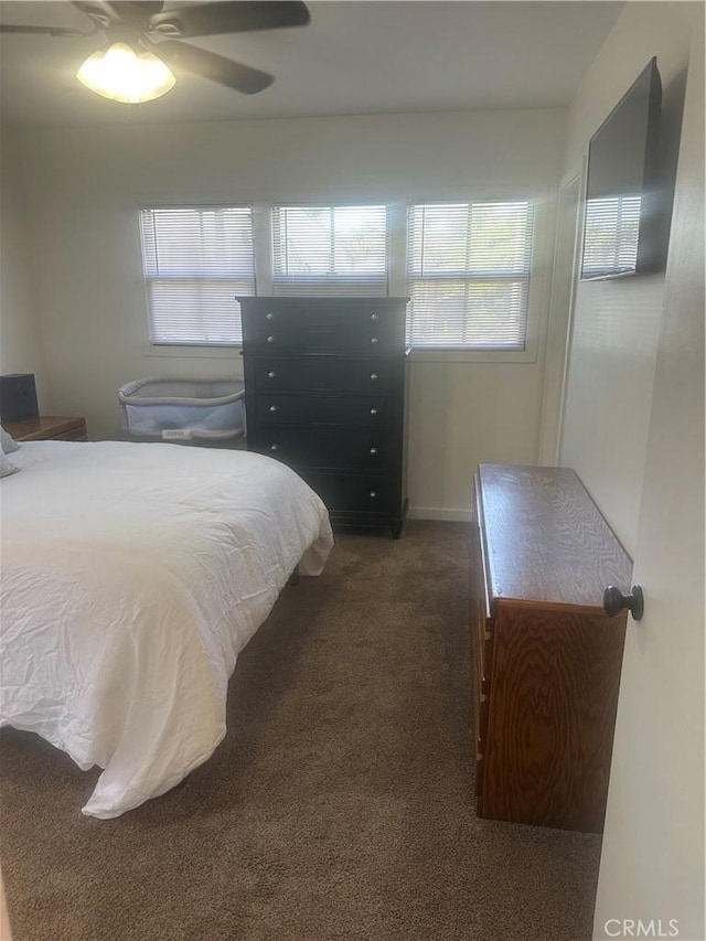 1024 W Pine St, West Covina, CA 91790 - carpeted bedroom featuring multiple windows and a ceiling fan