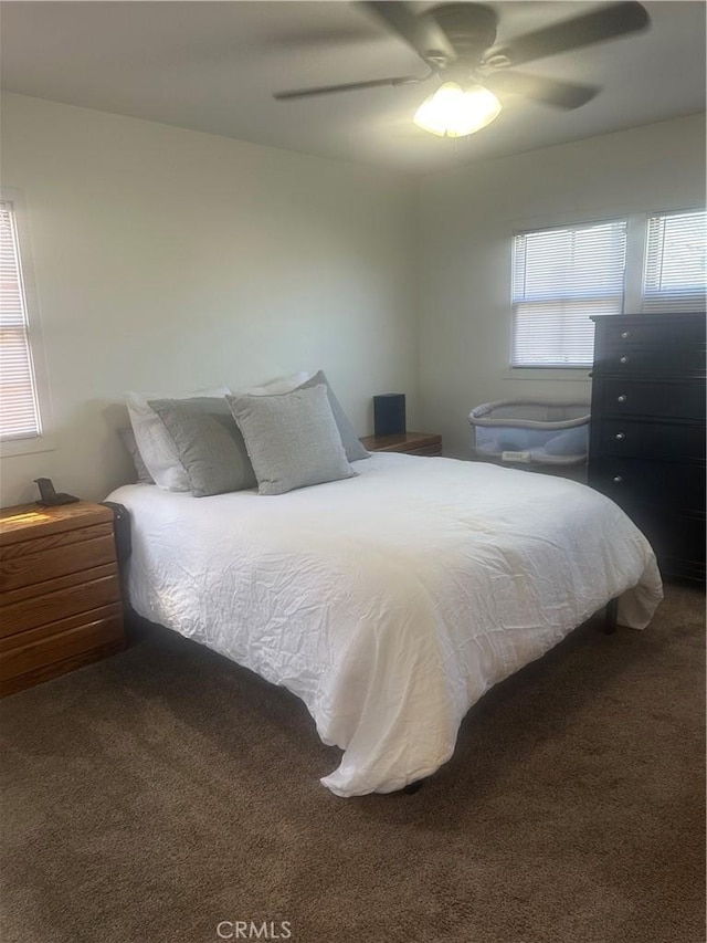 1024 W Pine St, West Covina, CA 91790 - bedroom with multiple windows, carpet, and a ceiling fan