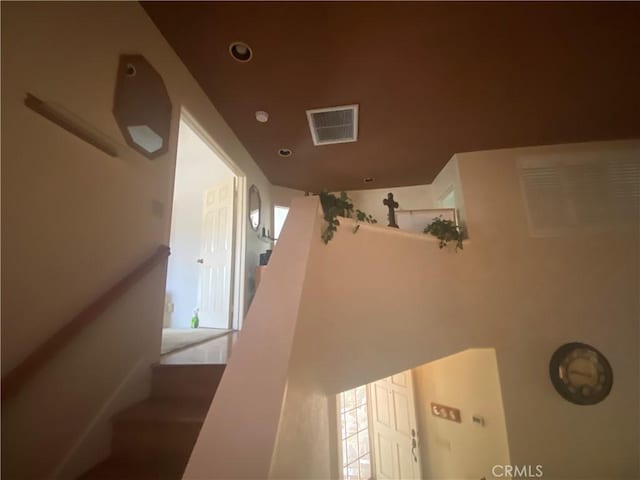 1853 Corte Pulsera, Oceanside, CA 92056 - corridor with stairway and recessed lighting
