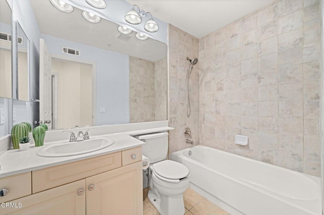 489 W Summerfield Cir, Anaheim, CA 92802 - full bathroom with vanity, tile patterned flooring, and washtub / shower combination