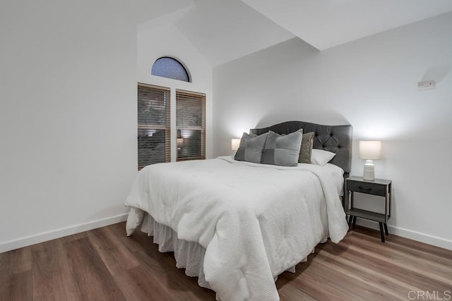 11033 Scripps Ranch Blvd, San Diego, CA 92131 - bedroom with lofted ceiling and wood finished floors