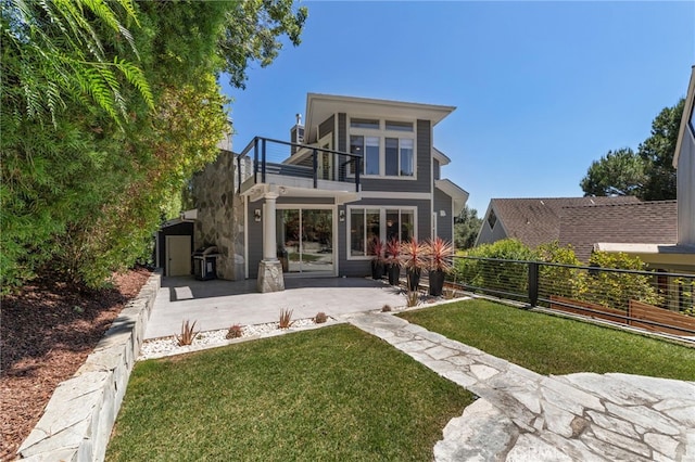 31675 Via Pato, Coto De Caza, CA 92679 - rear view of house with a balcony and a patio