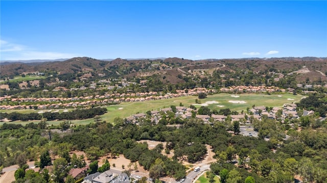 31675 Via Pato, Coto De Caza, CA 92679 - aerial view of property's location featuring a mountain backdrop, a local golf course, and nearby suburban area