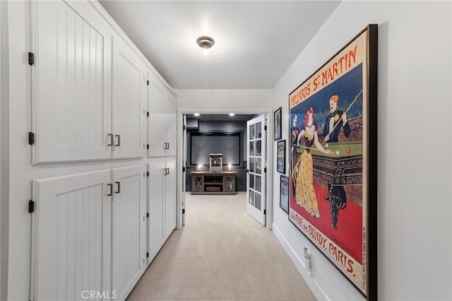 31675 Via Pato, Coto De Caza, CA 92679 - corridor featuring light colored carpet and french doors