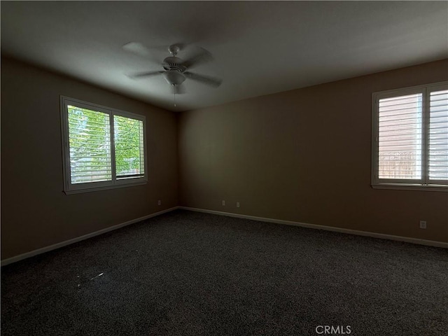 4125 Sattui Ct, Merced, CA 95348 - unfurnished room featuring a ceiling fan and dark carpet