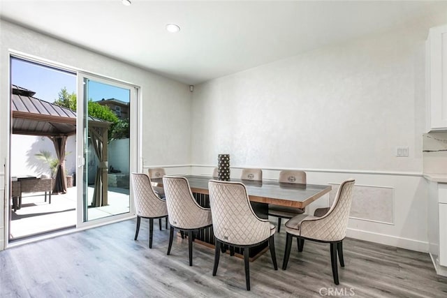 9124 N Nilo Ln, Panorama City, CA 91402 - dining room with light wood-style floors and recessed lighting