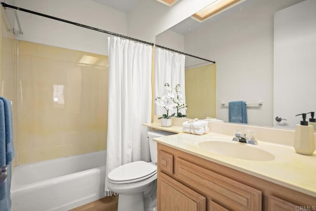3531 Columbia St, San Diego, CA 92103 - bathroom featuring vanity, shower / tub combo, and wood finished floors