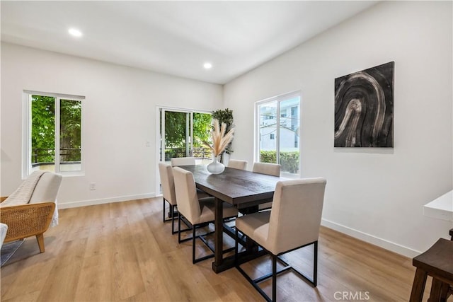11722 Avon Way Unit 103, Los Angeles, CA 90066 - dining room with light wood-style floors and recessed lighting
