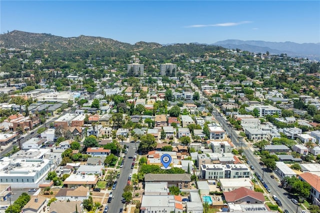 1928 Rosalia Rd, Los Angeles, CA 90027 - aerial view of property's location featuring a mountain backdrop
