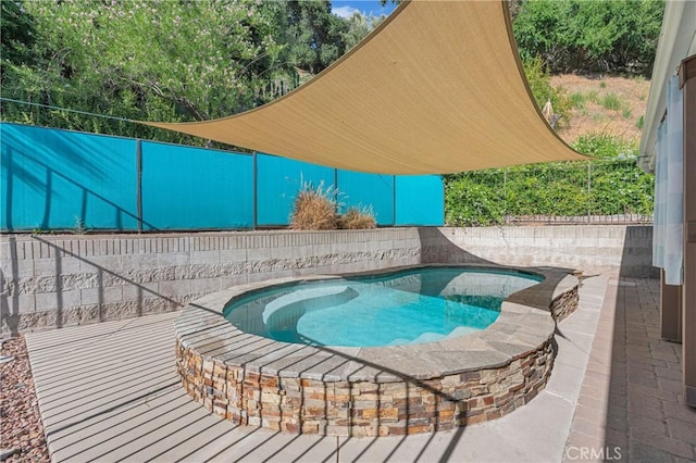3777 N Arrowhead Ave, San Bernardino, CA 92405 - view of swimming pool featuring a fenced backyard