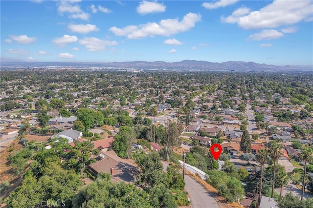 3777 N Arrowhead Ave, San Bernardino, CA 92405 - aerial view of property and surrounding area with a mountain backdrop and nearby suburban area
