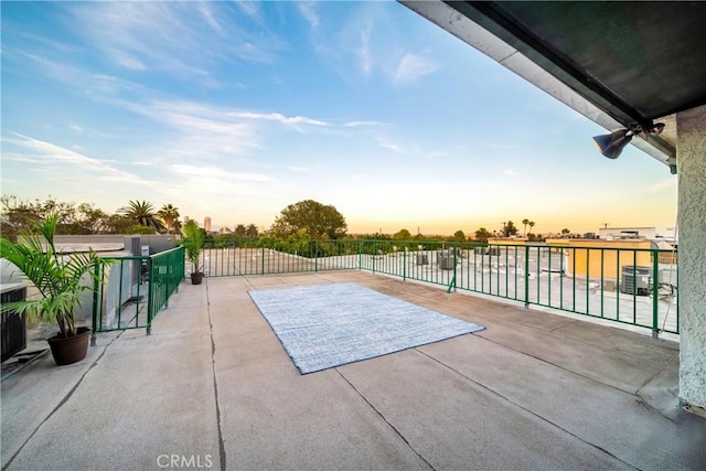 2008 S Bentley Ave Unit 5, Los Angeles, CA 90025 - patio terrace at dusk with a patio area