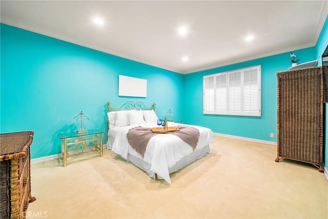 2008 S Bentley Ave Unit 5, Los Angeles, CA 90025 - carpeted bedroom with ornamental molding and recessed lighting