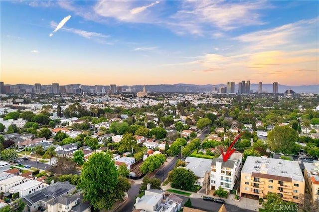 2008 S Bentley Ave Unit 5, Los Angeles, CA 90025 - aerial view at dusk of a view of skyline