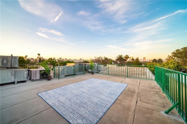 2008 S Bentley Ave Unit 5, Los Angeles, CA 90025 - view of patio terrace at dusk