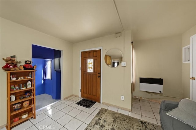 1745 College View Pl, Los Angeles, CA 90041 - foyer with heating unit and light tile patterned flooring