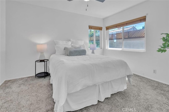 6721 E Coralite St, Long Beach, CA 90808 - carpeted bedroom with baseboards and a ceiling fan