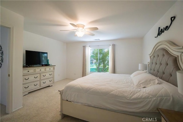 19078 Stoddard Way, Apple Valley, CA 92308 - bedroom with light colored carpet and ceiling fan