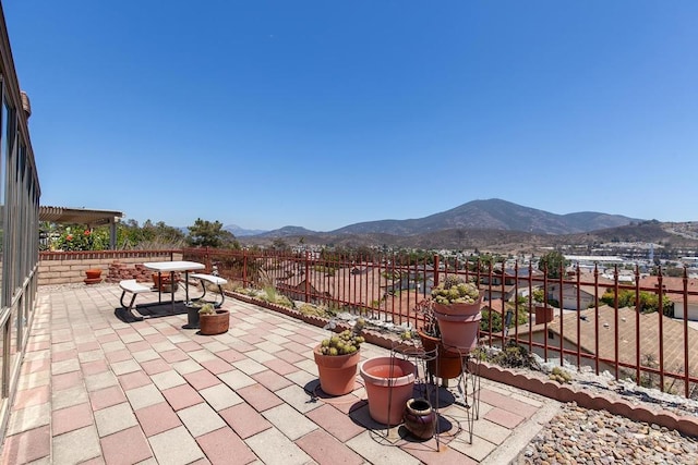 10323 Pine Grove St, Spring Valley, CA 91978 - view of patio with a mountain view and outdoor dining area