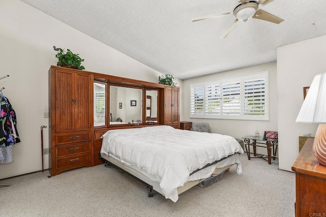 10323 Pine Grove St, Spring Valley, CA 91978 - bedroom featuring a textured ceiling, lofted ceiling, and a ceiling fan