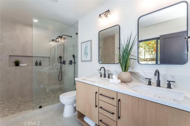 12350 Mclennan Ave, Granada Hills, CA 91344 - full bathroom featuring walk in shower and double vanity