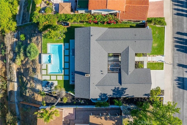 12350 Mclennan Ave, Granada Hills, CA 91344 - aerial view of a pool