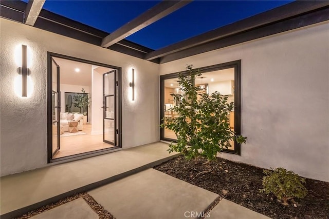 12350 Mclennan Ave, Granada Hills, CA 91344 - property entrance with stucco siding