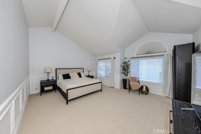4330 E Cornwall Ave, Orange, CA 92867 - bedroom featuring a decorative wall, light colored carpet, and wainscoting