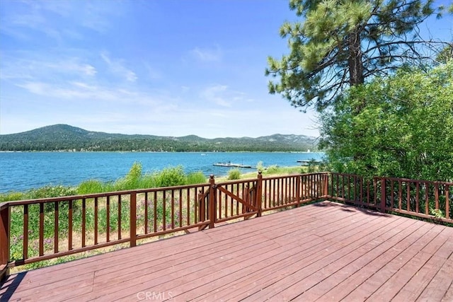 115 Lagunita Ln, Big Bear Lake, CA 92315 - deck featuring a water and mountain view