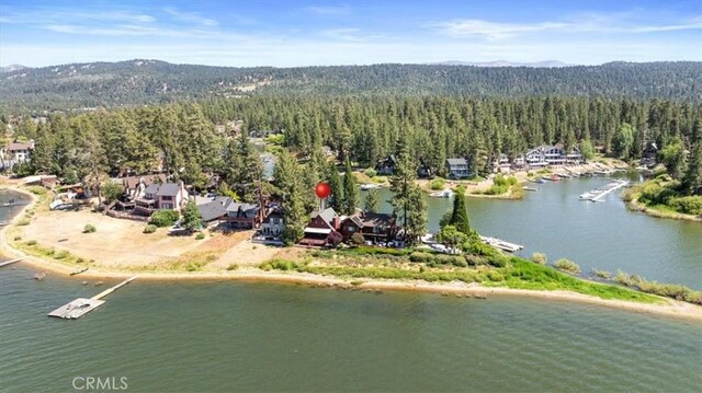 115 Lagunita Ln, Big Bear Lake, CA 92315 - drone / aerial view of a forest and a water and mountain view