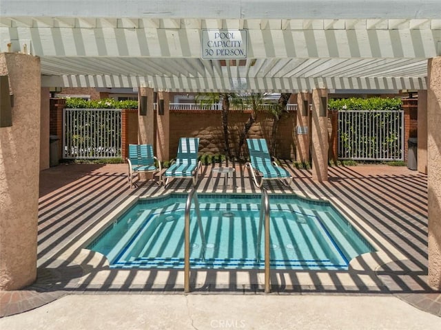 12152 Napoli Dr, Cerritos, CA 90703 - view of swimming pool with a pergola and a pool
