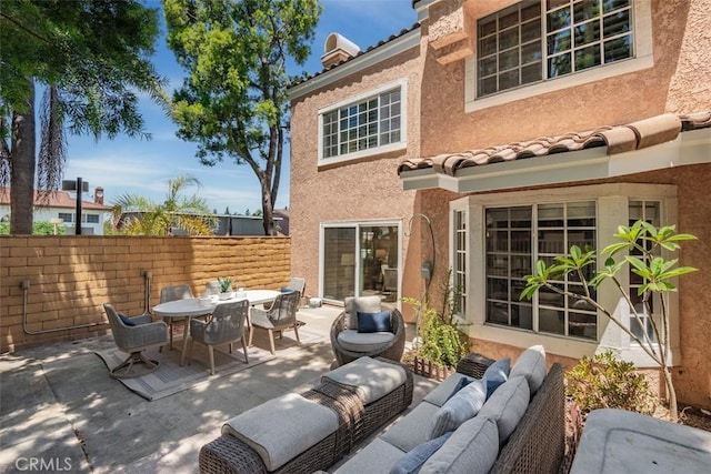 12152 Napoli Dr, Cerritos, CA 90703 - view of patio featuring an outdoor living space and outdoor dining area