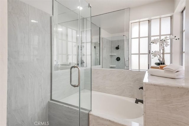 12152 Napoli Dr, Cerritos, CA 90703 - bathroom with a garden tub and a shower with shower door