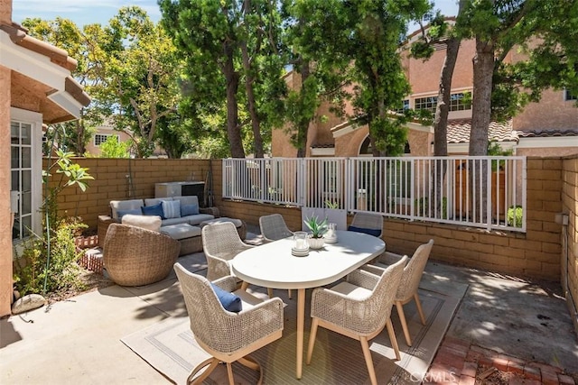 12152 Napoli Dr, Cerritos, CA 90703 - fenced backyard featuring a patio and outdoor lounge area