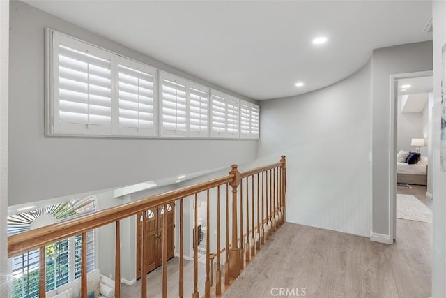 12152 Napoli Dr, Cerritos, CA 90703 - hall with wood finished floors and recessed lighting
