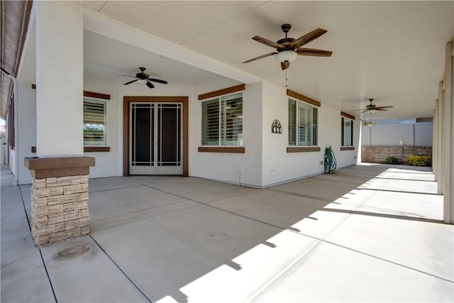 1740 Las Colinas Rd, Beaumont, CA 92223 - view of patio / terrace featuring a ceiling fan